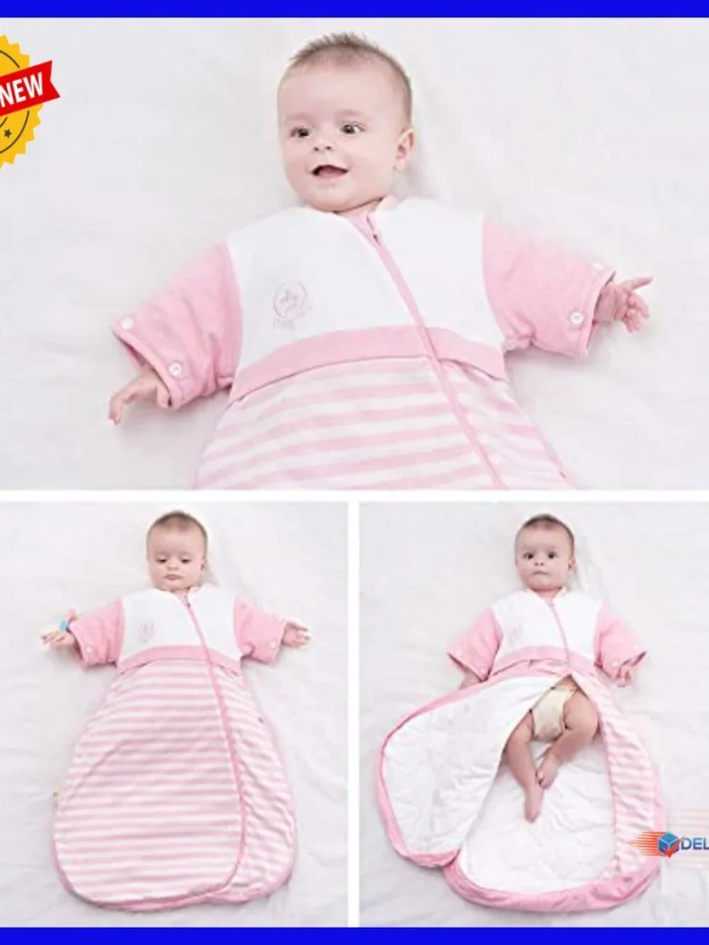Organic Cotton Wearable Blanket Detachable Sleeve 3.5 Tog Heavyweight